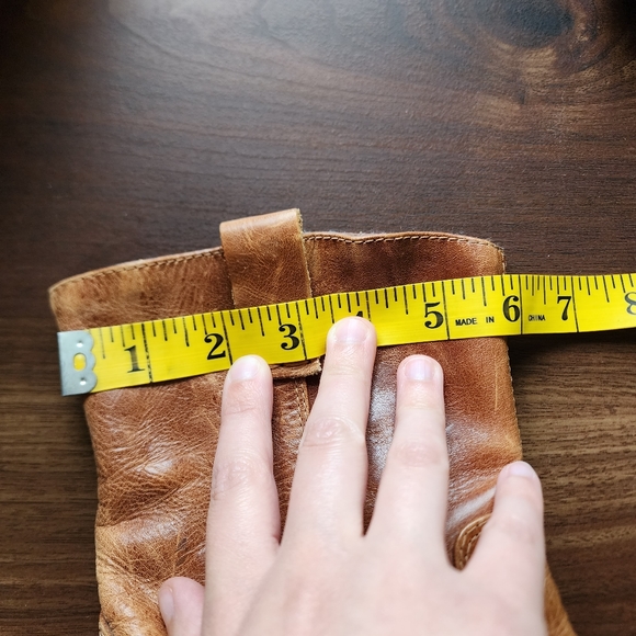 Vintage Steve Madden Fender Cognac Chunky Stacked Heel Boots - Picture 11 of 11